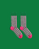 skarpetki damskie Skarpetki Green Stripes - Zielone Paski