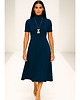 sukienki midi damskie Sukienka  granatowa  YY300050