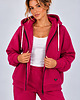 bluza z kapturem damska Bluza  Na Zamek ,,SUZANA" Amarant