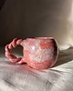 kubki Kubek ceramiczny różowy - zakręcone uszko