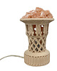 lampy stołowe Rzeźbiona lampa solna z naturalnej soli kamiennej ceramiczna lata 70.