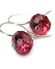 kolczyki swarovski Kolczyki Swarovski- Padparadsha Rondelles