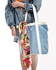 torby XXL DENIM SHOPPER BAG /  white logo