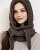 czapki damskie Balaclava kominiarka kaptur z szalikiem zamiast czapki handmade