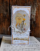 kartki scrapbooking Kartka ślubna z suszonymi kwiatami