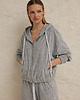 bluza z kapturem damska Bluza ELENA gray terry