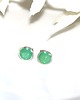 kolczyki z masy plastycznej Kolczyki  jadeitowe, sztyfty srebrne