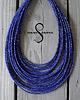 naszyjniki - inne Masajka "Cobalt & Silver Sparkle"