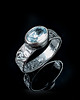 pierścionki srebrne Pierścionek light blue topaz