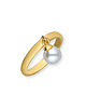 pierścionki złote Pierścionek srebrny pozłacany z wiszącą białą perłą