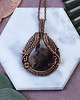 wisiory Miedziany wisiorek wire wrapping z jaspisem #516