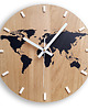 zegary Zegar  DĄB World Mapa Świata Czarna 33,5cm