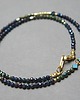 chokery Spinel navy blue  and green /choker/ Szlachetna kolekcja