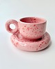 kubki Filiżanka Pink and red /150ml/ +spodek. Z serii Good Vibes CCLTV