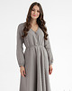sukienki maxi damskie Lniana sukienka CAMELLIA MAXI TRUE GRAY