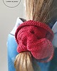 gumki do włosów Scrunchie premium (BA)WEŁNA - bordowy