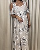 sukienki maxi damskie Lniana sukienka Grigio