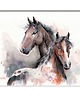 grafiki i ilustracje Obraz ręcznie malowany "Konie"
