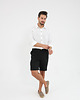 spodnie męskie Lniane spodenki SUNRISE deep black
