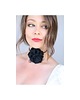 chokery Czarny  jedwabny choker róża