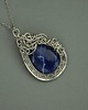 wisiory Wisiorek niebieski sodalit wire wrapping