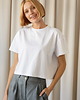 t-shirt damskie T-shirt Crop-Voila Biały