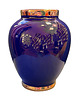 wazony Kobaltowy ceramiczny wazon Niemcy lata 70.