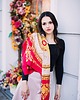 apaszki Czerwona apaszka vintage w barokowym stylu