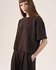 t-shirt damskie Brązowa oversize koszulka