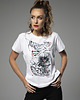 t-shirt damskie T-shirt damski zwierzątka biały