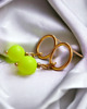 kolczyki swarovski Swarovski neon pearls : neon yellow