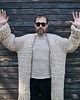 swetry męskie 100% MERINO KOLOROWY KARDIGAN OVERSIZE