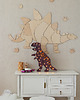 naklejki ścienne do pokoju dziecka Dinozaur Stegozaur Dekoracja Ścienna Origami, drewniana