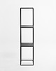 regały i półki Regał metalowy minimalisyczny TENSIO PILLAR 3 blaty 140 cm czarny
