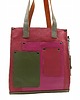 torby na ramię Torebka damska shopper, pojemna, skórzana ze skrawków kolorowa OLIVKA