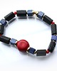 bransoletki z kamieni naturalnych Unisex - Surowy turmalin, koral czerwony, lapis lazuli, hematyt