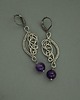 kolczyki wire wrapping Kolczyki z ametystami wire wrapping ametyst