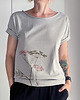 t-shirt damskie Botaniczna Cyna oversize