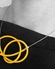 kolczyki wire wrapping Supeł - minimalistyczny naszyjnik