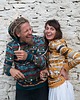 bluzy męskie Bluza kangurka "Meander" z zielonym - unisex