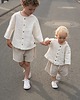 bluzki dla chłopców Koszula lniana oversize off white