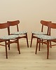 krzesła Komplet czterech krzeseł tekowych, duński design, lata 70, produkcja: Dania