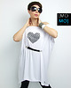 sukienki midi damskie Tunika/ Bluzka/Sukienka Oversize BIAŁA by momo