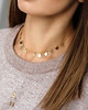chokery Choker blaszki srebro 925 pozłacane