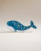 lampy do pokoju dziecka Drewniana Lampka Wieloryb - Sea Blue