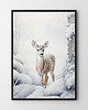 obrazy i plakaty do pokoju dziecięcego Plakat Zimowa Sarenka