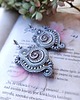 kolczyki soutache Wróżki opadłych mgieł małe kolczyki sutasz w różu