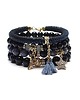 bransoletki z kamieni naturalnych Navy blue and denim /07.04.22/ -  set