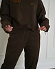 bluza bez kaptura damska Krótka bluza MOSCA chocolate