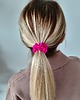 gumki do włosów Gumka jedwabna, scrunchie, frotka neon fuchsia MINI